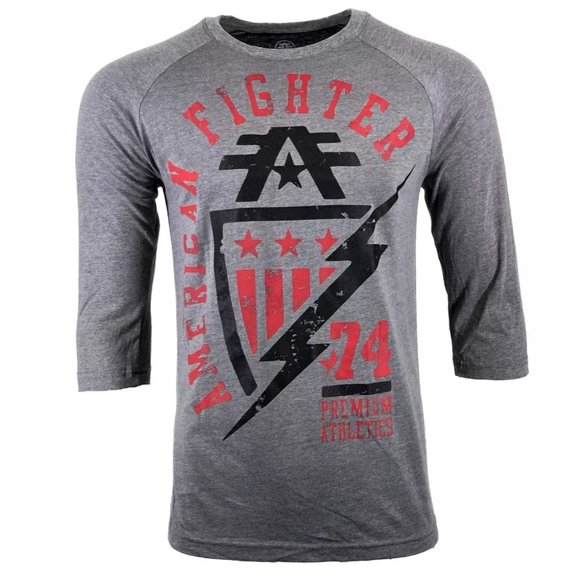 AMERICAN FIGHTER Men's T-Shirt CENTRAL RAGLAN Athl - Picture 1 of 8